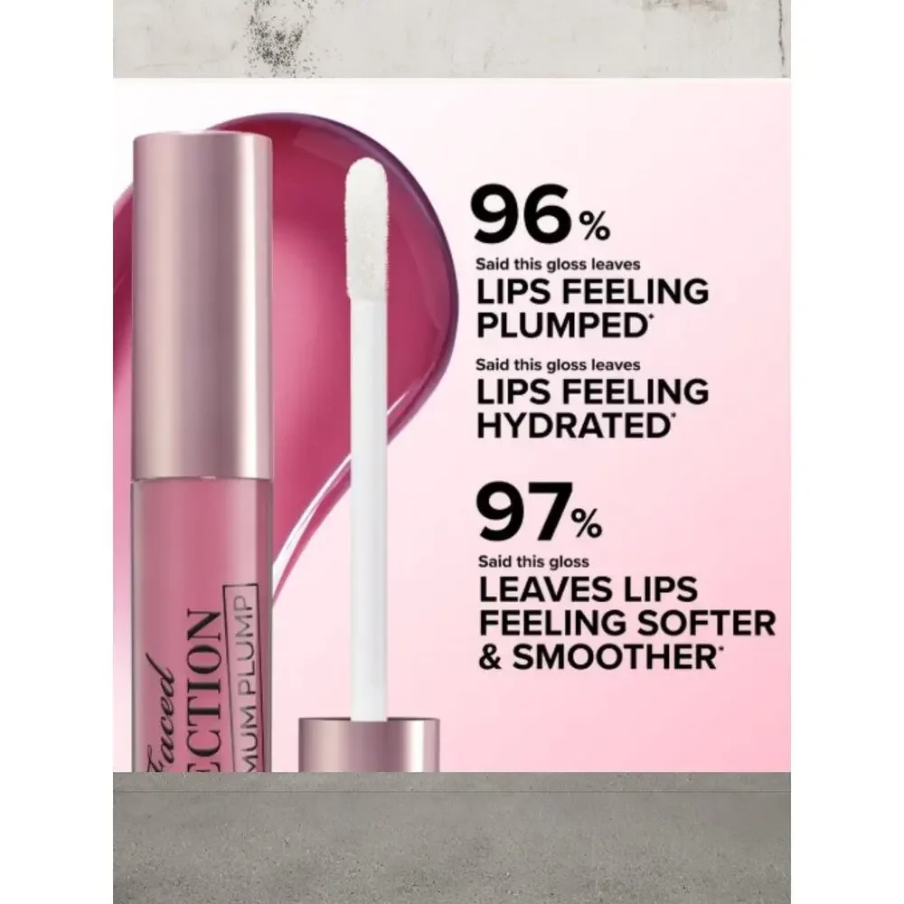 Too Faced Lip Injection Maximum Plump Extra Strength Lip Plumper Gloss NIB